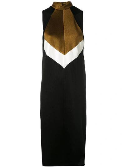Shop Proenza Schouler Glace Pleated Cut Out Dress In Black