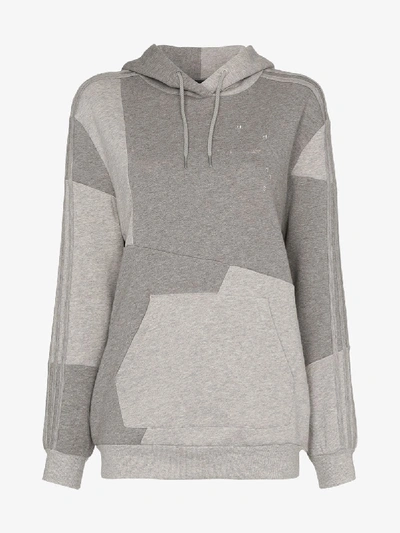 Shop Adidas By Danielle Cathari Two Tone Cotton Hoodie In Grey