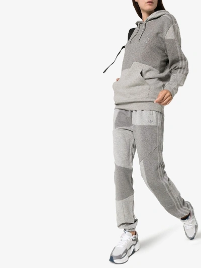 Shop Adidas By Danielle Cathari Two Tone Cotton Hoodie In Grey