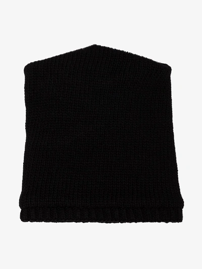 Shop Yohji Yamamoto Black Reversible Beanie Wool Hat