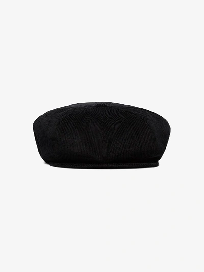Shop Yohji Yamamoto Black Casket Corduroy Hat