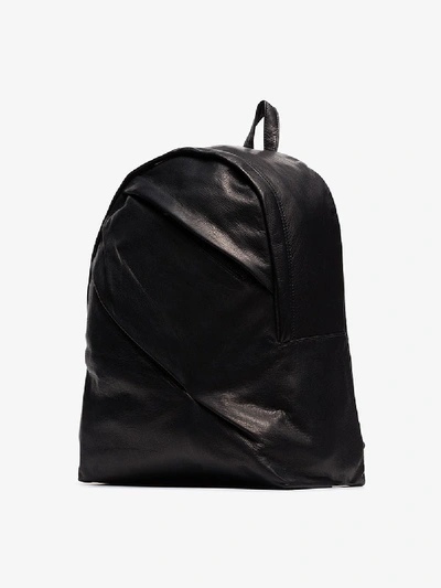 Shop Yohji Yamamoto Black Folded Detail Backpack