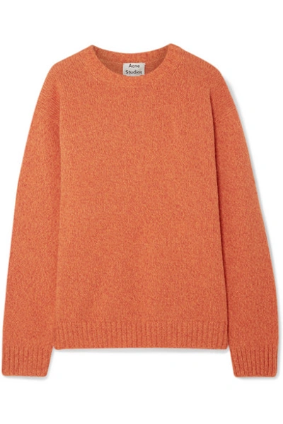 Shop Acne Studios Samara Mélange Wool Sweater In Orange