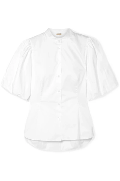 Shop Adam Lippes Cotton-poplin Shirt In White