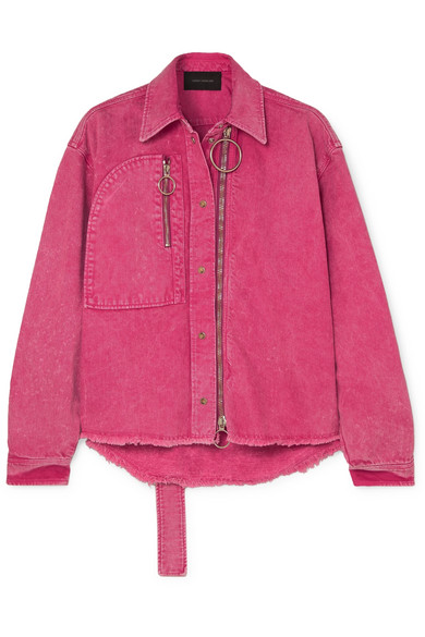 fuchsia denim jacket