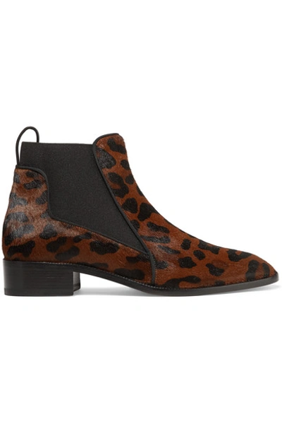 Shop Christian Louboutin Marnmada 40 Leopard-print Calf Hair Chelsea Boots In Leopard Print