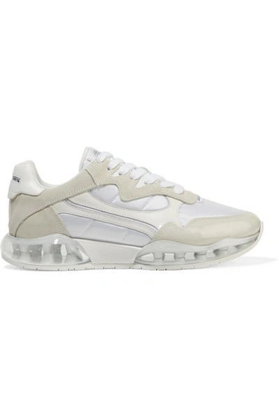 Shop Alexander Wang Stadium Leather, Suede, Pvc And Mesh Sneakers In White