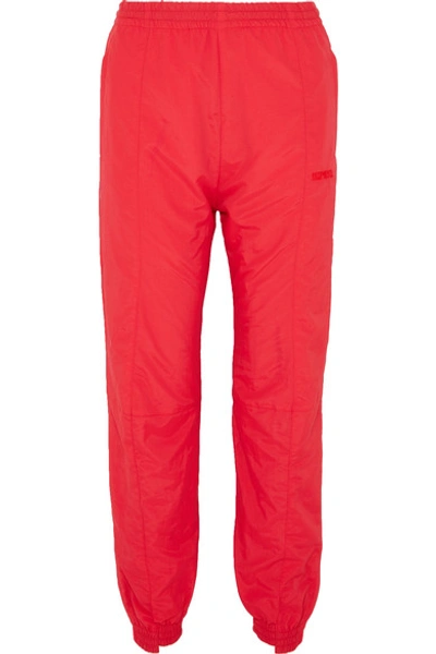 Shop Vetements Paneled Shell Track Pants In Red