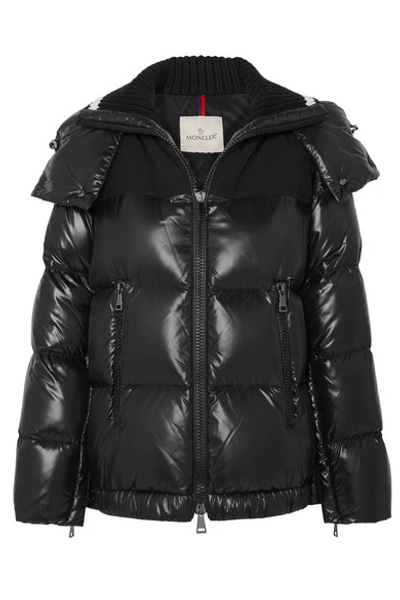 Shop Moncler Hooded Quilted Shell Down Jacket In Black