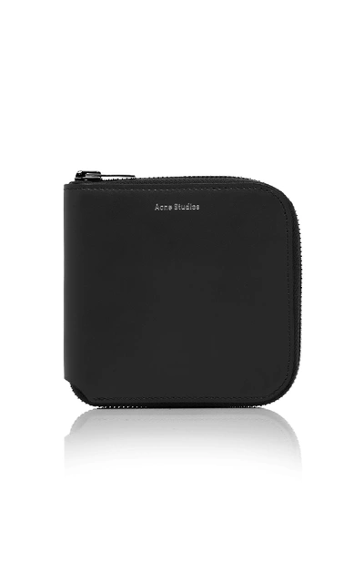 Shop Acne Studios Csarite Leather Wallet In Black