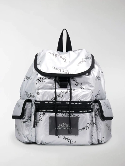 Shop Marc Jacobs The Ripstop Ny Backpack In Silver