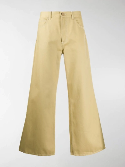 Shop Marni Wide-leg Trousers In Neutrals