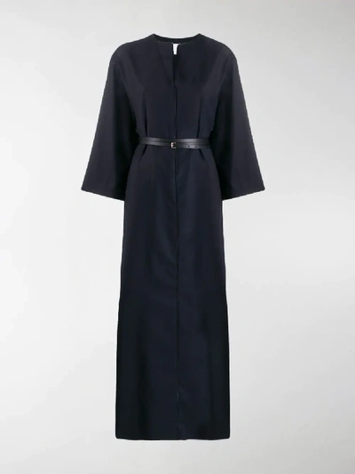 Shop Apc Long Shirt Dress In Blue