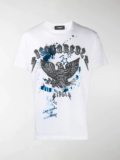 Shop Dsquared2 Graphic T-shirt In White