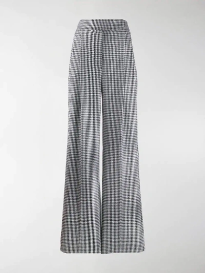 Shop Alexander Mcqueen High Waisted Check Trousers In Black