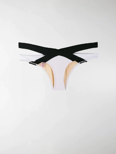 Shop Agent Provocateur Mazzy Bikini Bottoms In White