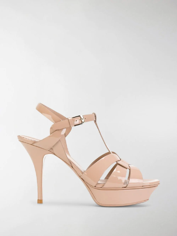 saint laurent tan sandals