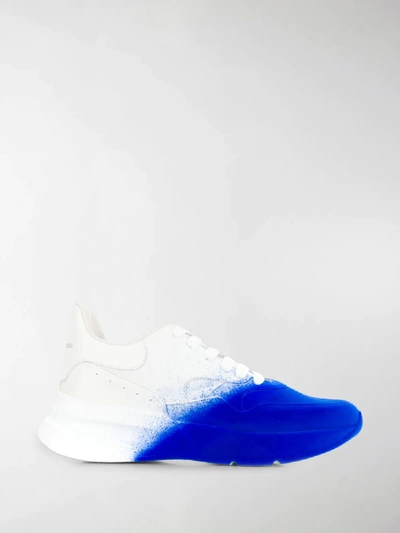 Shop Alexander Mcqueen Spray Paint Sneakers In Blue