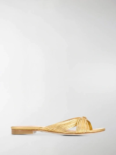 Shop Stuart Weitzman Payton Sandals In Gold