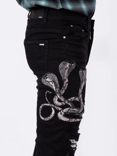 Shop Amiri Snake Patch Jean Black