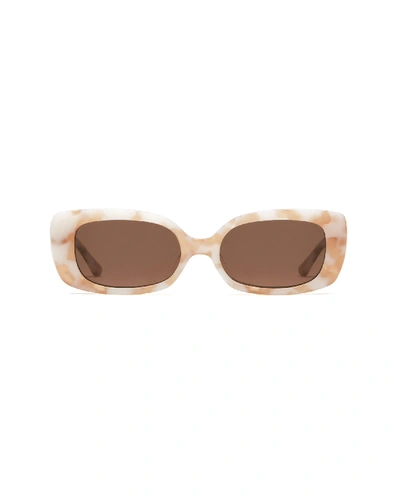 Shop Velvet Canyon Zou Bisou Square-frame Acetate Sunglasses In Neutral