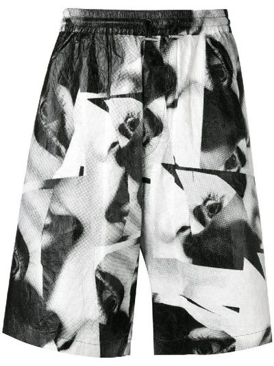 Shop Dsquared2 Mert & Marcus 1994 X  Eye Printed Shorts In Black & White