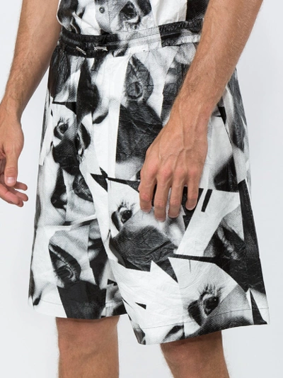 Shop Dsquared2 Mert & Marcus 1994 X  Eye Printed Shorts In Black & White