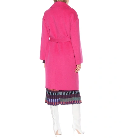 Shop Kenzo Wool And Cashmere Coat In Pink