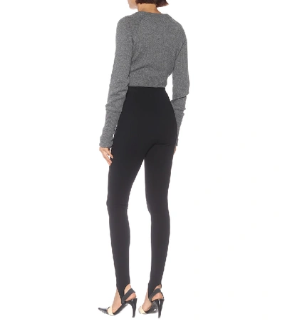 Shop Max Mara Undici High-rise Stirrup Leggings In Black