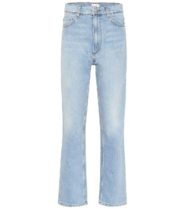 Magda Butrym Cropped High-rise Flared Jeans In Blue | ModeSens