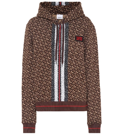 Shop Burberry Monogram Cotton Hoodie In Brown