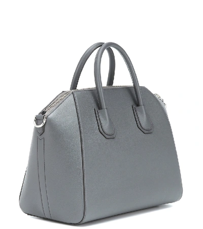 Shop Givenchy Antigona Medium Leather Tote In Grey