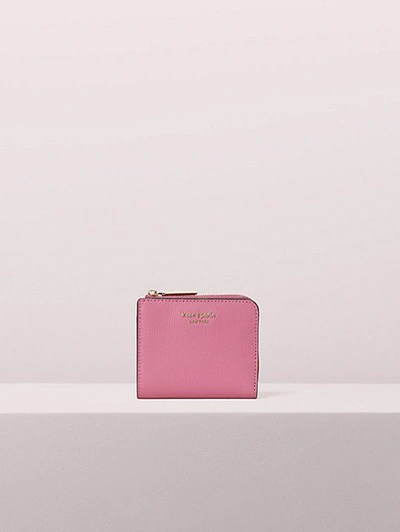 Shop Kate Spade Sylvia Small Bifold Wallet In Blustery Pink