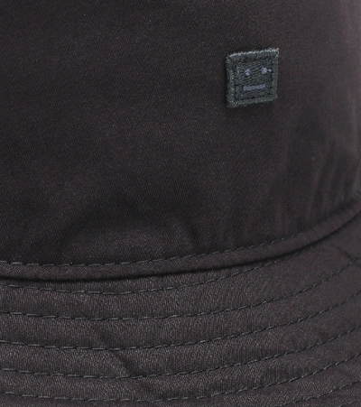 Shop Acne Studios Buk Face Cotton-twill Hat In Black