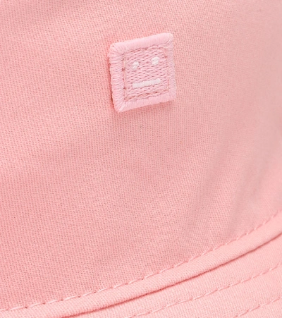 Shop Acne Studios Buk Face Cotton-twill Hat In Pink