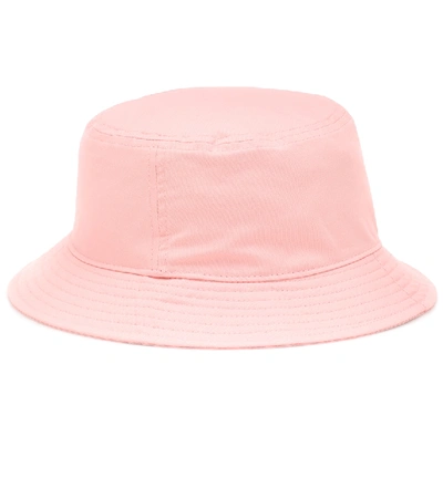 Shop Acne Studios Buk Face Cotton-twill Hat In Pink