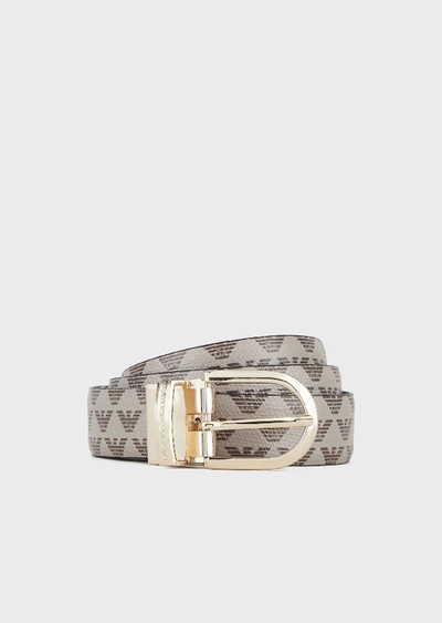 Shop Emporio Armani Belts - Item 46664610 In Dove Grey