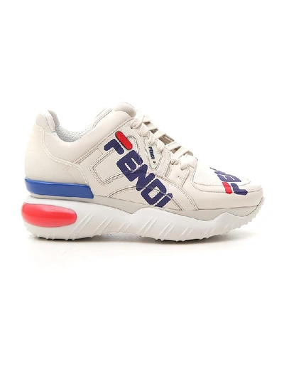 Shop Fendi Mania Platform Low Top Sneakers In White