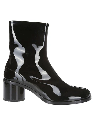 Shop Maison Margiela Patent Ankle Boots In Black