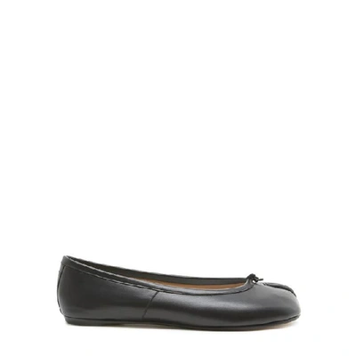 Shop Maison Margiela Tabi Ballerina Flat Shoes In Black