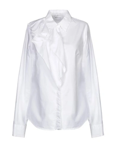 Shop Aglini Solid Color Shirts & Blouses In White