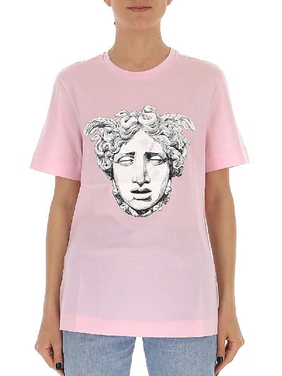 Shop Versace Medusa Print T In Pink