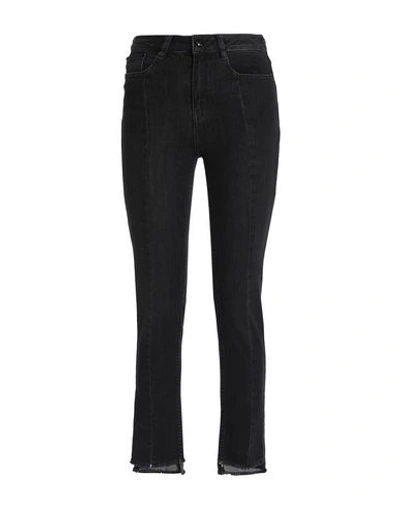 Shop Maje Denim Pants In Black