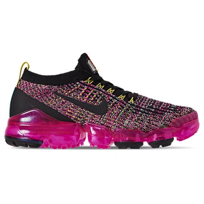 Shop Nike Women's Air Vapormax Flyknit 3 Running Shoes In Black