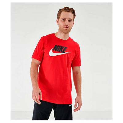 Shop Nike Men's Sportswear Icon Futura T-shirt In Red