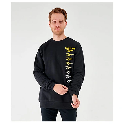 Shop Reebok Men's Classics Vector Crewneck Sweatshirt In Black
