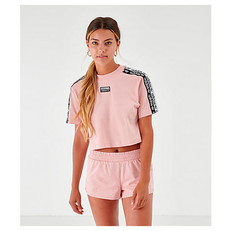 adidas tape tee pink