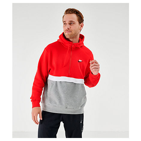 nike fleece half zip hoodie