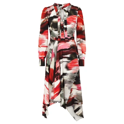 Shop Alexander Mcqueen Printed Silk Dress