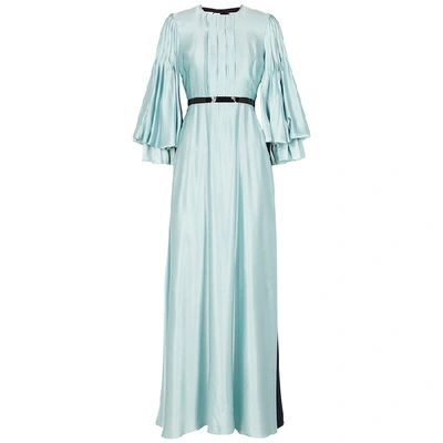 Shop Roksanda Athella Blue Panelled Silk Gown